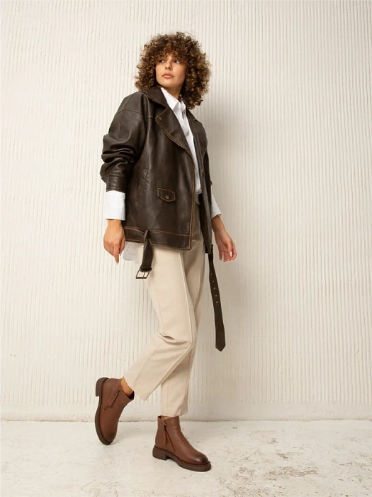 Женские ботинки eObuv коричневые, артикул EO42-DBV24-4-303