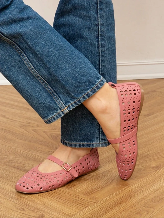 Женские балетки SOFIA-ALEXANDRA розовые, артикул 4E-3907-902-A862