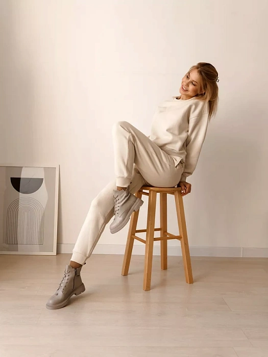 Женские ботинки basic Donna Daniella  бежевые, артикул MV995-011