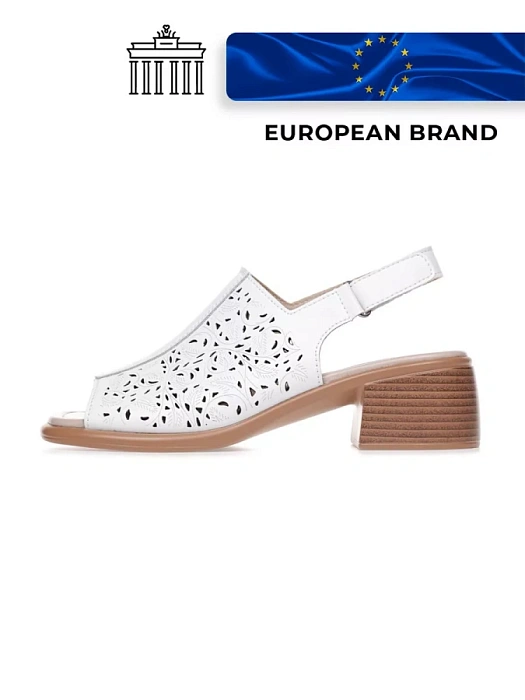 Женские босоножки  eObuv белые, артикул 52E-LQ6104-021.EO