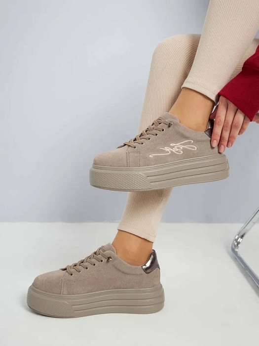 Женские кеды eObuv серые, артикул 81715