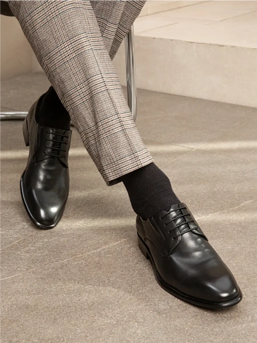 Мужские туфли BRUNO RENZONI  черные, артикул 24242-457-C515