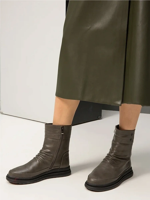 Женские ботинки basic Donna Daniella  серые, артикул D233-PR-03-C-Q