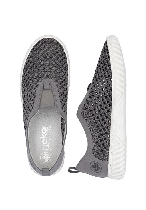 Женские туфли RIEKER серые, артикул N0965-43