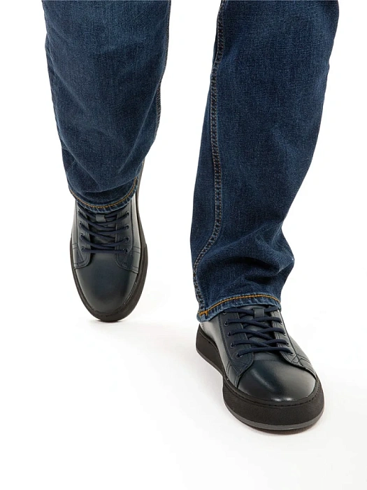 Мужские кеды BRUNO RENZONI  синие, артикул HM8025-3