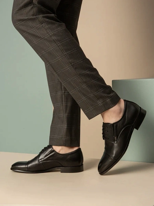 Мужские дерби BRUNO RENZONI  черные, артикул 5381A-910A