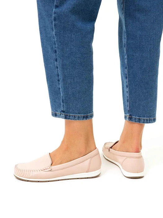 Женские мокасины MARCO TOZZI бежевые, артикул 2-24600-42-408