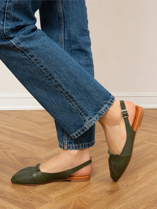 Женские слингбэки SOFIA-ALEXANDRA зеленые, артикул 38E-HF1082-B1056D1