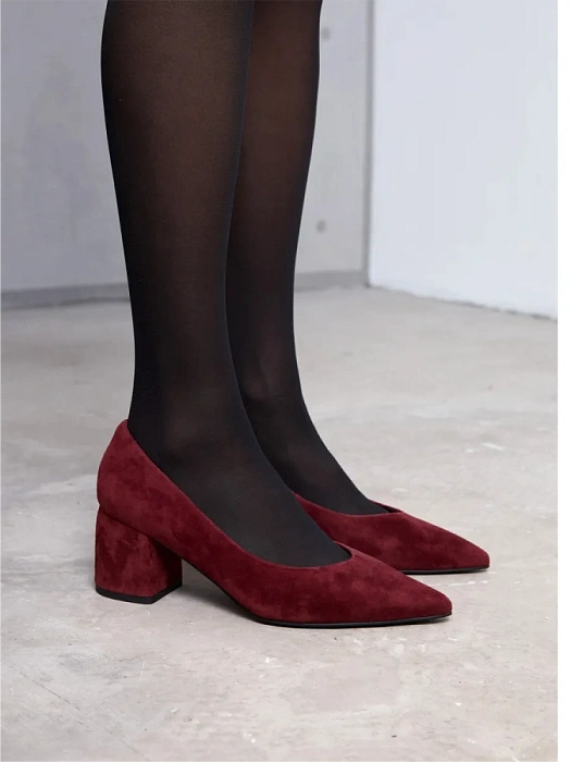 Женские туфли-лодочки FEDERICA RODARI бордовые, артикул 17E-Z18307-25W