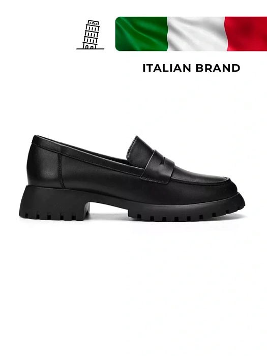 Женские лоферы Donna Daniella  черные, артикул D232-HS-02-A-R