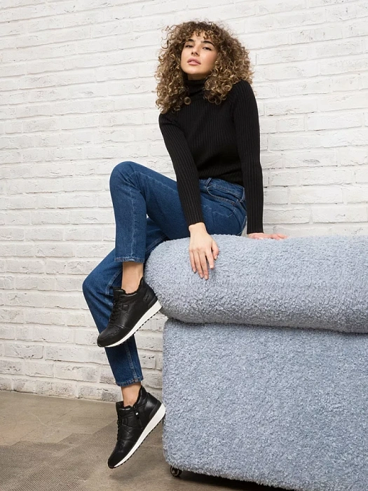 Женские ботинки basic eObuv черные, артикул 9-76220-41-022