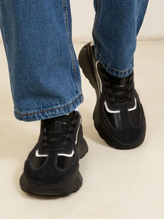 Мужские кроссовки BRUNO RENZONI  черные, артикул ZCA8980T-B9