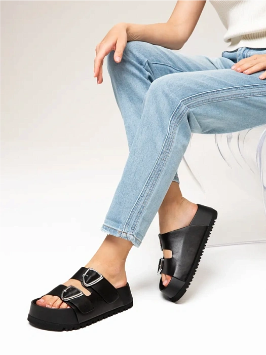 Женские шлепанцы SOFIA-ALEXANDRA черные, артикул SA20549-WK