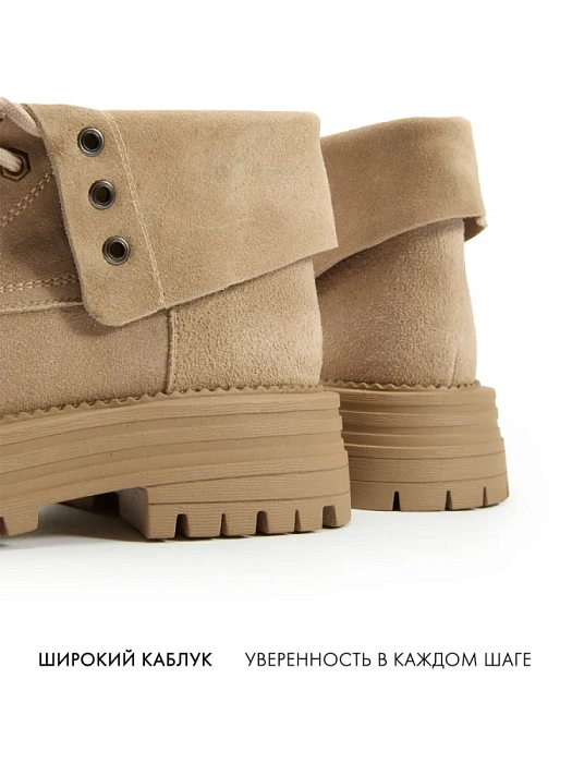 Женские ботинки FEDERICA RODARI бежевые, артикул 43E-PJ336-25W