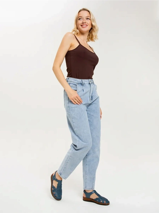 Женские туфли откр. basic eObuv синие, артикул D25YS-2550