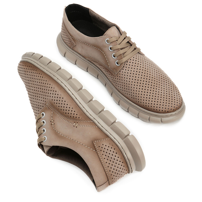 Мужские туфли BRUNO RENZONI  бежевые, артикул 033.101105