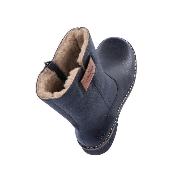 Женские полусапоги RIEKER черные, артикул 73350-00