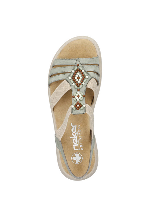 Женские сандалии RIEKER зеленые, артикул V9120-52