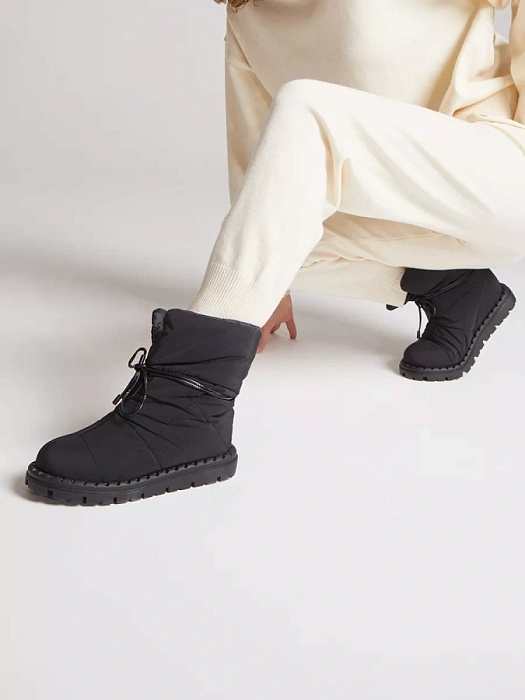 Женские дутики Donna Daniella  черные, артикул 32W9-4-401Z