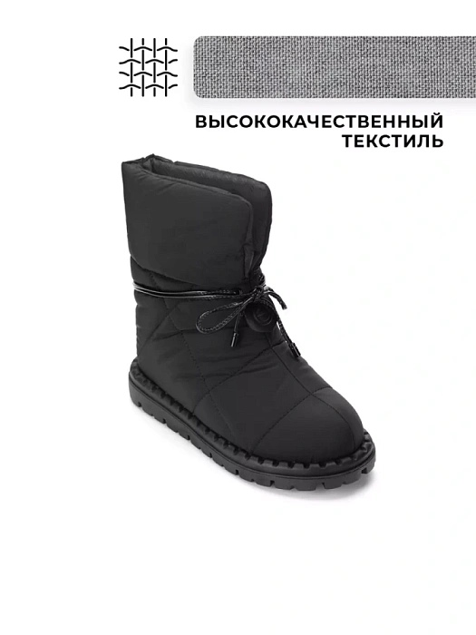 Женские дутики Donna Daniella  черные, артикул 32W9-4-401Z