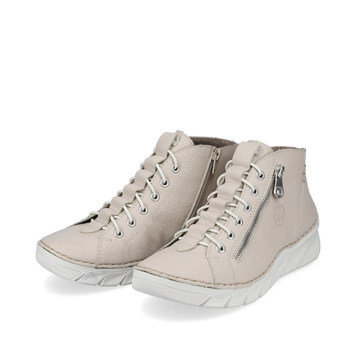 Женские ботинки RIEKER бежевые, артикул 55048-60