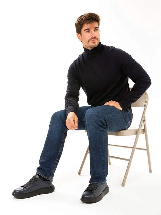 Мужские кеды BRUNO RENZONI  синие, артикул HS10181T-3