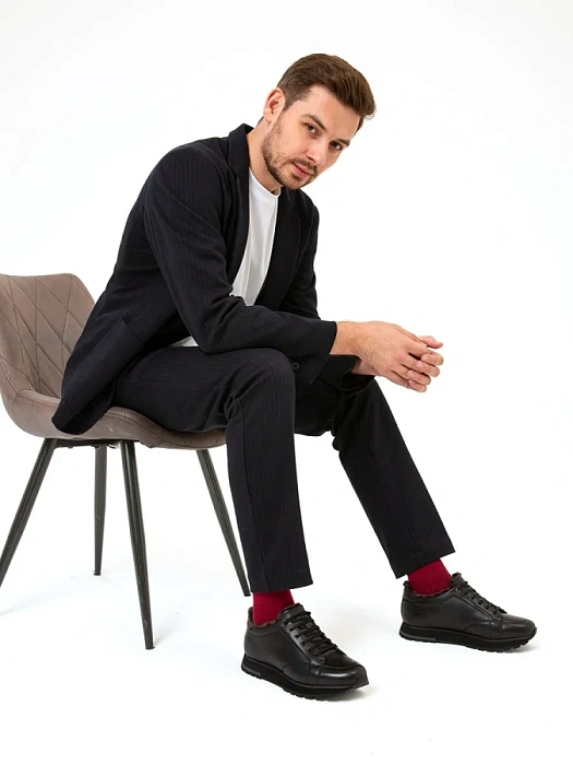 Мужские кроссовки BRUNO RENZONI  черные, артикул M149A-83A-M