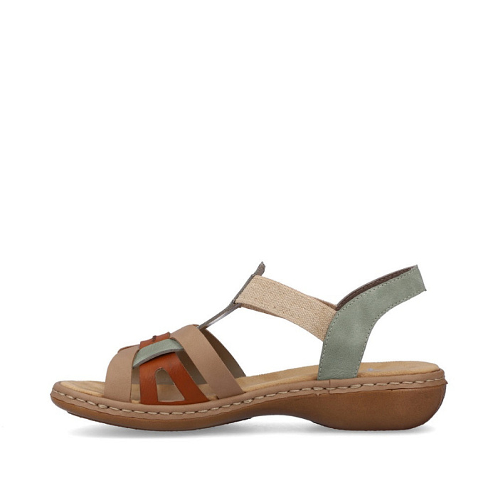 Женские сандалии RIEKER зеленые, артикул 65918-52