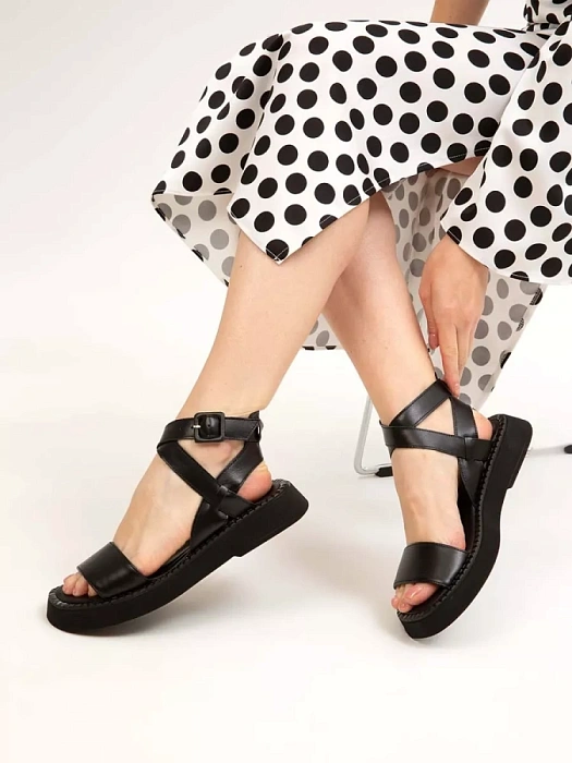 Женские сандалии eObuv черные, артикул G-79-23-1