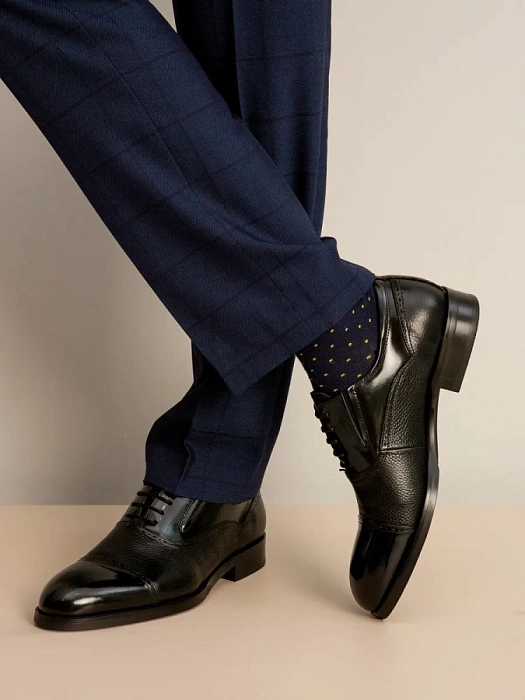 Мужские оксфорды BRUNO RENZONI  черные, артикул 5408A-910F-1