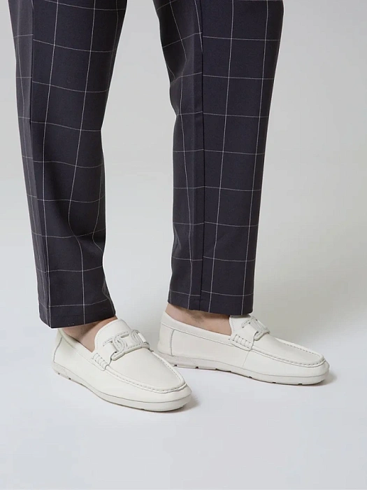 Мужские мокасины BRUNO RENZONI  белые, артикул WL2352-2