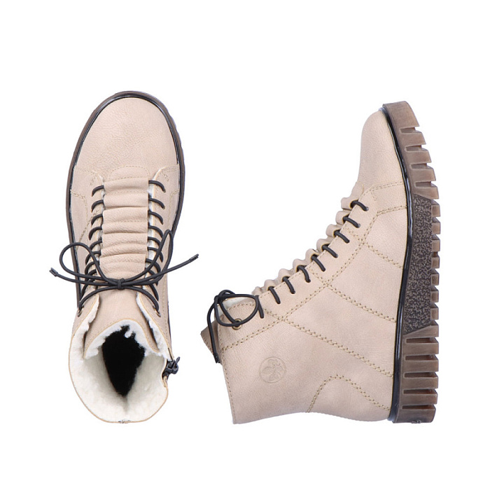 Женские ботинки basic RIEKER бежевые, артикул Y3420-60