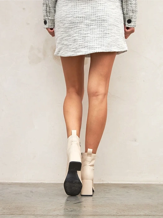 Женские ботильоны FEDERICA RODARI белые, артикул 7E-4C417-5