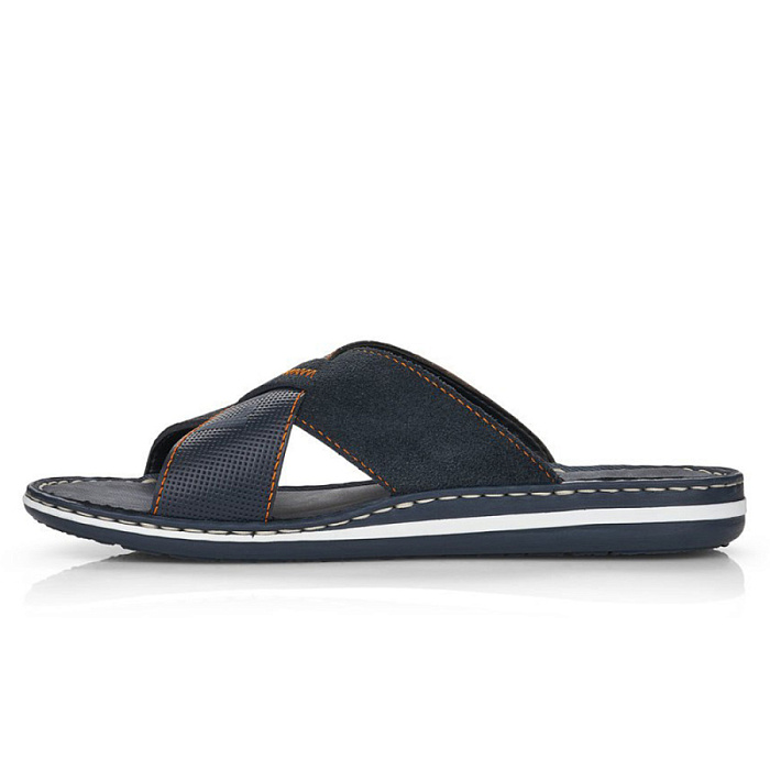 Мужские слайдеры RIEKER синие, артикул 21098-14
