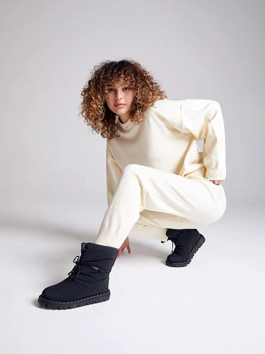 Женские дутики Donna Daniella  черные, артикул 32W9-4-401Z