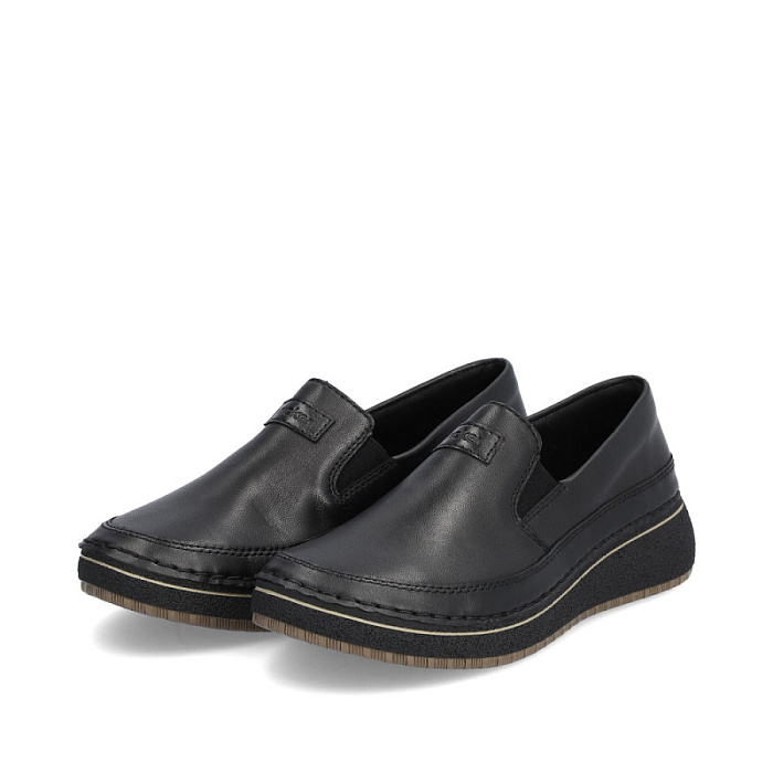 Женские слипоны RIEKER черные, артикул 50950-00