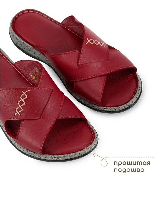 Женские сабо eObuv красные, артикул D25YT-1385-02