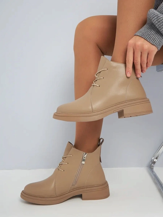 Женские ботинки eObuv бежевые, артикул DY25030719B