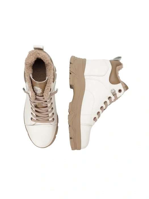 Женские ботинки basic FEDERICA RODARI белые, артикул 42E-H512-1C