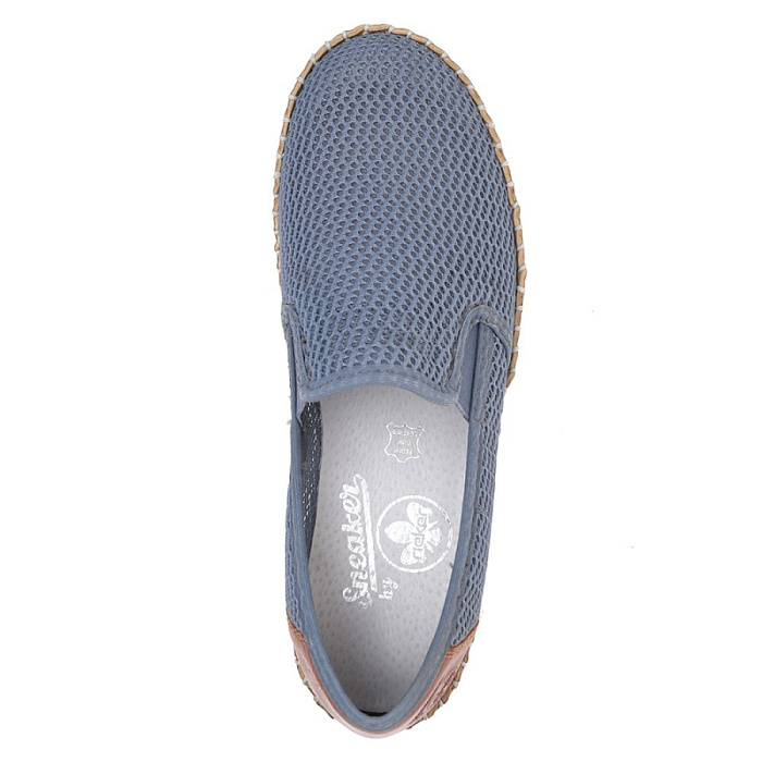 Женские слипоны RIEKER синие, артикул L7873-12