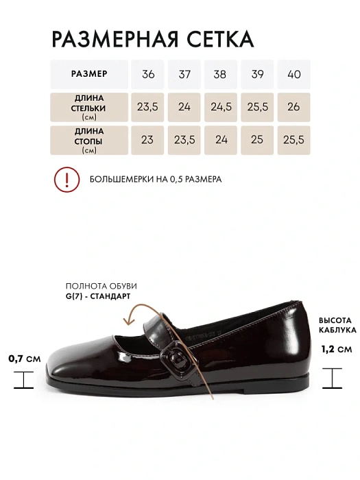 Женские мери джейн FEDERICA RODARI бордовые, артикул 17E-Z17869B-25W