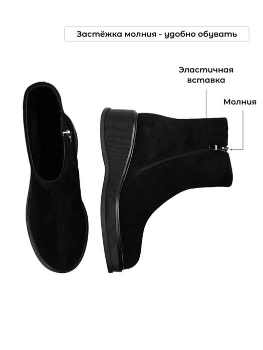 Женские ботинки basic SOFIA-ALEXANDRA черные, артикул 17E-Z16490-B01B