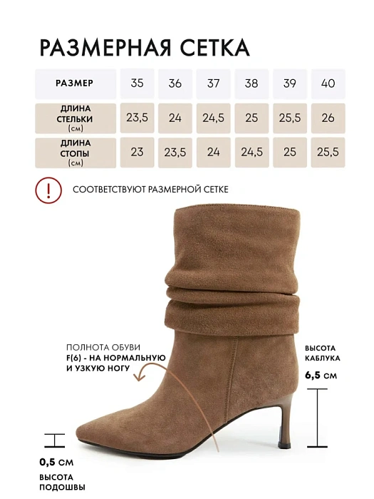 Женские полусапоги FEDERICA RODARI коричневые, артикул 43E-PV4442B-25W