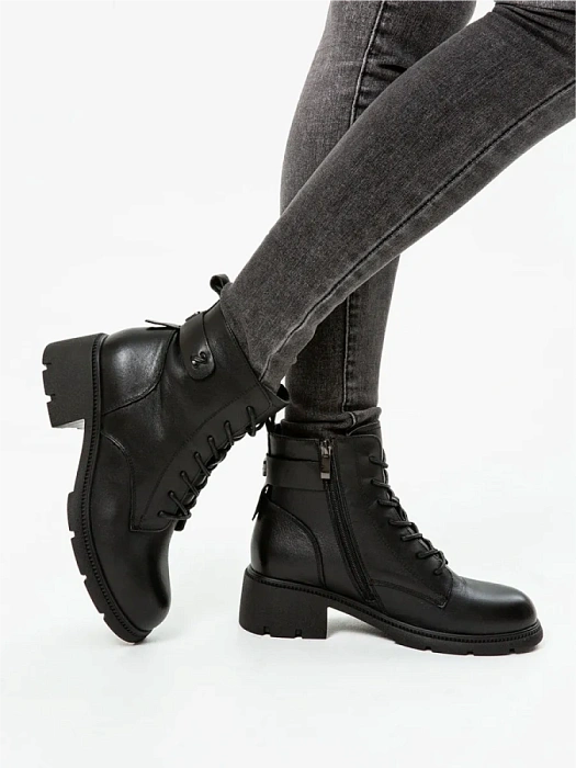 Женские ботинки basic FEDERICA RODARI черные, артикул 42E-Q921-1A