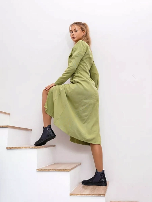 Женские ботинки basic eObuv синие, артикул 100114-PL-608