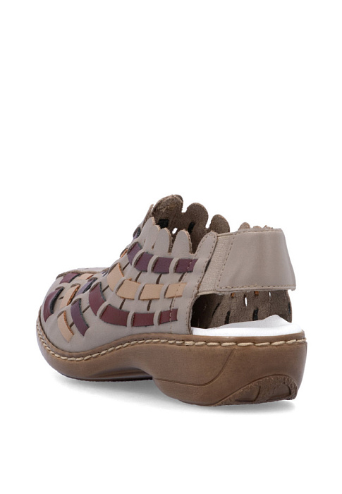 Женские слингбэки RIEKER бежевые, артикул 413V8-64