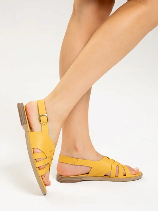 Женские сандалии eObuv желтые, артикул D25YS-2115