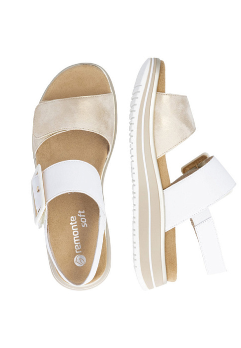 Женские босоножки  REMONTE белые, артикул D1J53-80