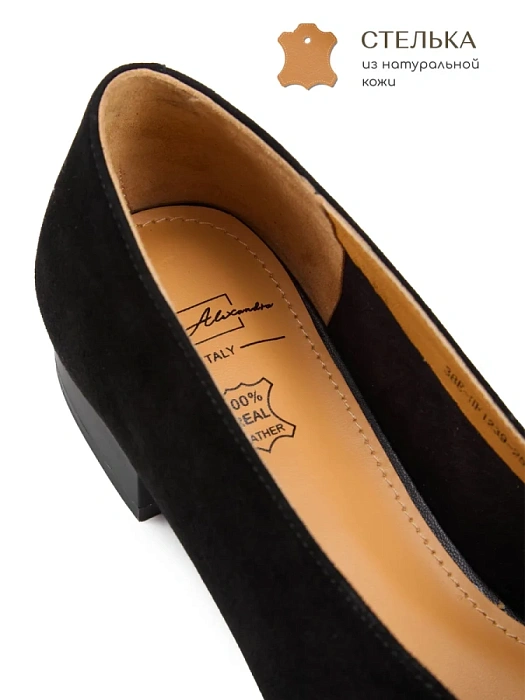 Женские туфли-лодочки SOFIA-ALEXANDRA черные, артикул 38E-HF1239-25W