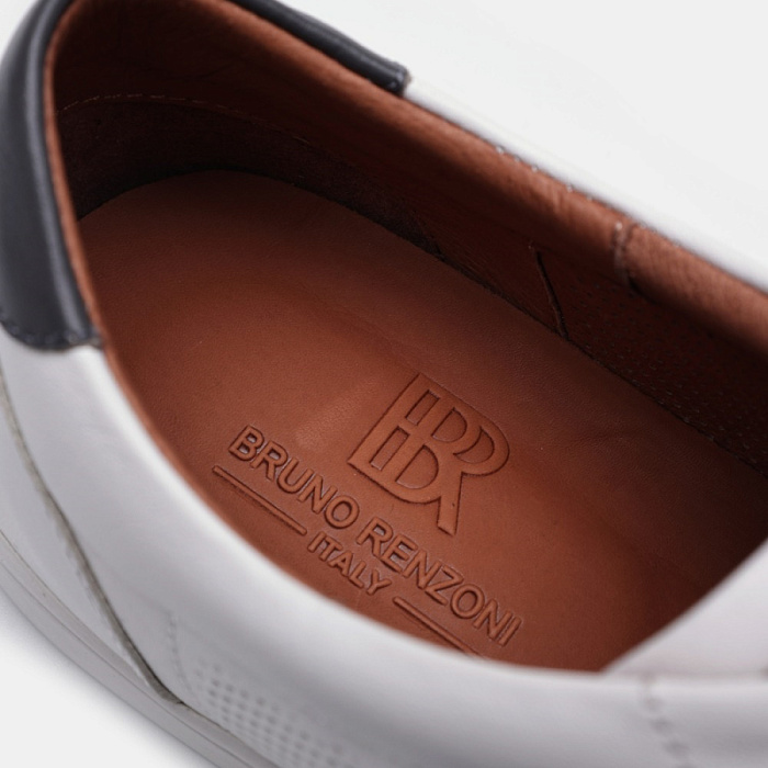 Мужские кеды BRUNO RENZONI  белые, артикул 8821B-890B